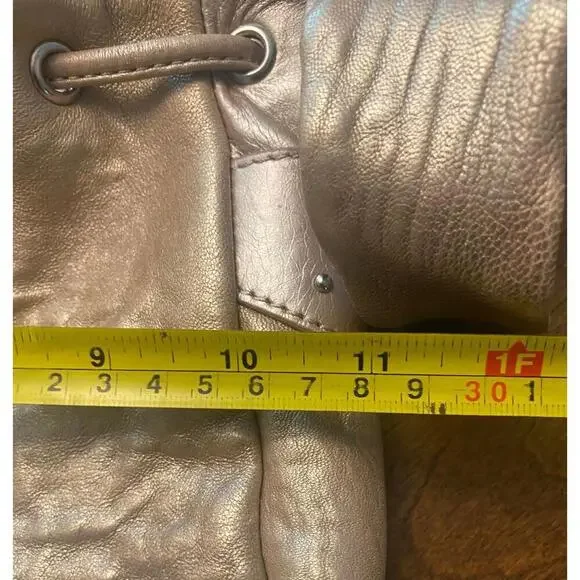 Badgley Mischka Metallic Bucket Bag with Tassel - Picture 10 of 10